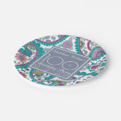 Persian Boteh Paisley 100 th Birthday Party Paper Pappteller (Schrägansicht)