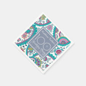 Persian Boteh Paisley 100th Birthday Party Paper N Serviette (Ecke)