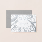 Persian Boteh Paisley Pattern Beileid Vielen Dank Folienkarte (Vorderseite mit Umschlag)