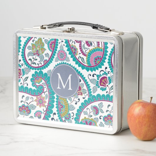 Persian Boteh Paisley Pattern Monogram Lunchbox (Beispiel)