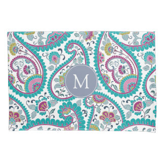 Persian Boteh Paisley Pattern Monogram Pillow case Kissenbezug