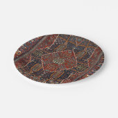 Persian Burnt Orange Rust Red Pappteller (Schrägansicht)