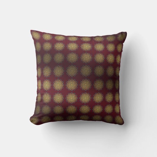 Persian Carpet Floral Gold Kissen (Vorderseite)