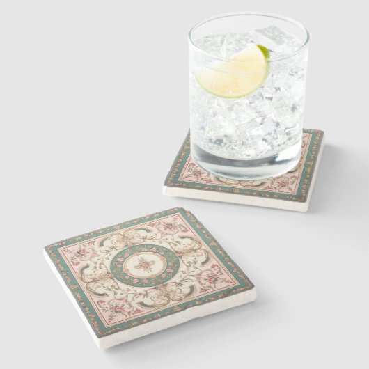 Persian Carpet Floral Steinuntersetzer (Seitenansicht)