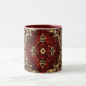 Persian carpet look in dark red and cream zweifarbige tasse (Mittel)
