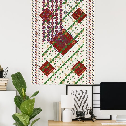 Persian Carpet Pattern Poster (Heimbüro)