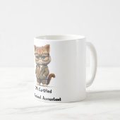 Persian Cat Accountant Mug — Funny Office Gift  Kaffeetasse (VorderseiteRechts)