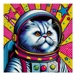 PERSIAN CAT-ASTRONAUT 2 POSTER