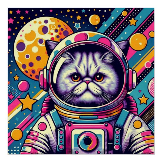 PERSIAN CAT-ASTRONAUT 8 POSTER (Vorderseite)