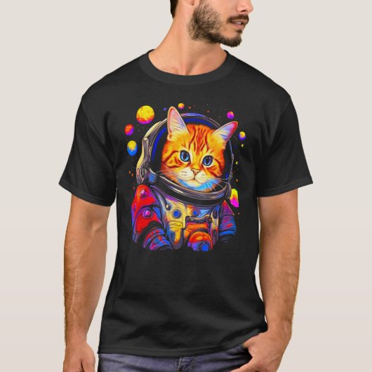 Persian Cat Astronaut T-Shirt (Vorderseite)