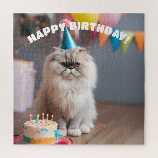 Persian Cat Birthday Party Puzzle