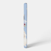 Persian Cat Blue Floral Samsung Galaxy Hülle (Linke Seite)