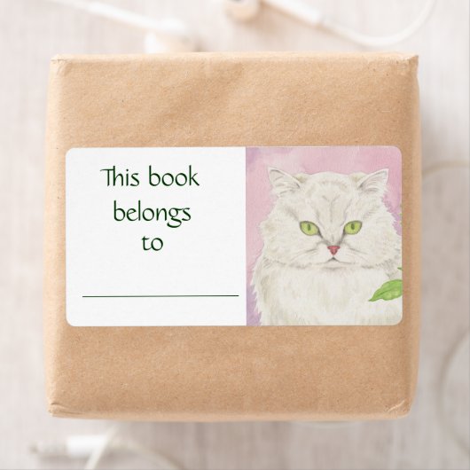 Persian Cat book label (Insitu)