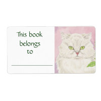 Persian Cat book label