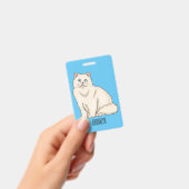 Persian cat cartoon illustration ausweis (Handheld)
