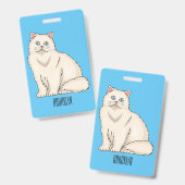 Persian cat cartoon illustration ausweis (Vorder- & Rückseite)