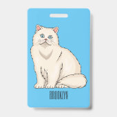 Persian cat cartoon illustration ausweis (Rückseite)