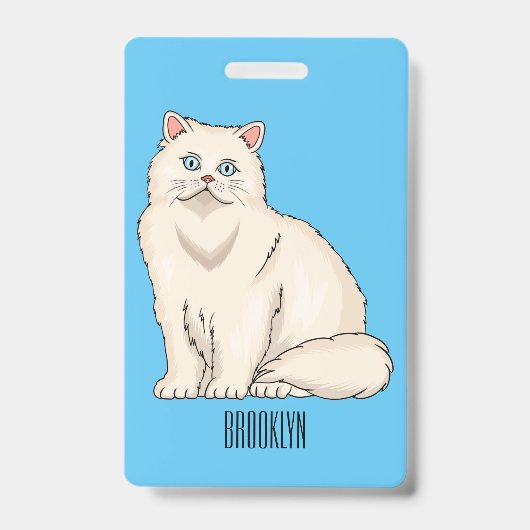Persian cat cartoon illustration ausweis (Vorderseite)