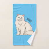 Persian cat cartoon illustration badhandtuch set (Handtuch)