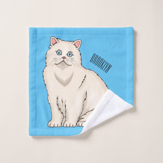 Persian cat cartoon illustration badhandtuch set (Waschlappen)