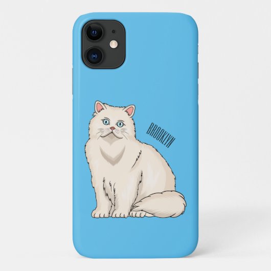 Persian cat cartoon illustration Case-Mate iPhone hülle (Rückseite)