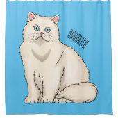 Persian cat cartoon illustration duschvorhang (Vorderseite)