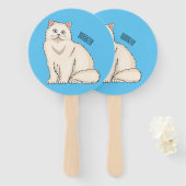Persian cat cartoon illustration fächer (Vorne und Hinten)