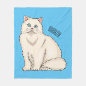 Persian cat cartoon illustration fleecedecke (Vorderseite)