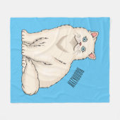 Persian cat cartoon illustration fleecedecke (Vorderseite (Horizontal))