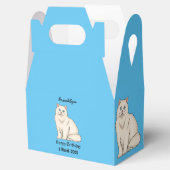 Persian cat cartoon illustration geschenkschachtel (Geöffnet)