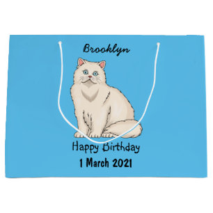 Persian cat cartoon illustration große geschenktüte