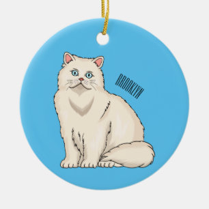 Persian cat cartoon illustration keramik ornament