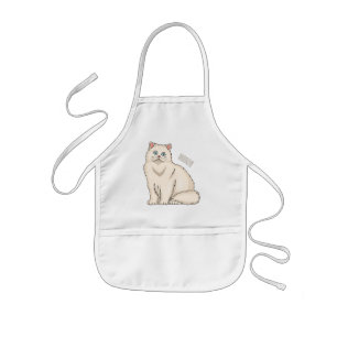 Persian cat cartoon illustration kinderschürze