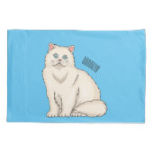 Persian cat cartoon illustration kissenbezug (Rückseite)