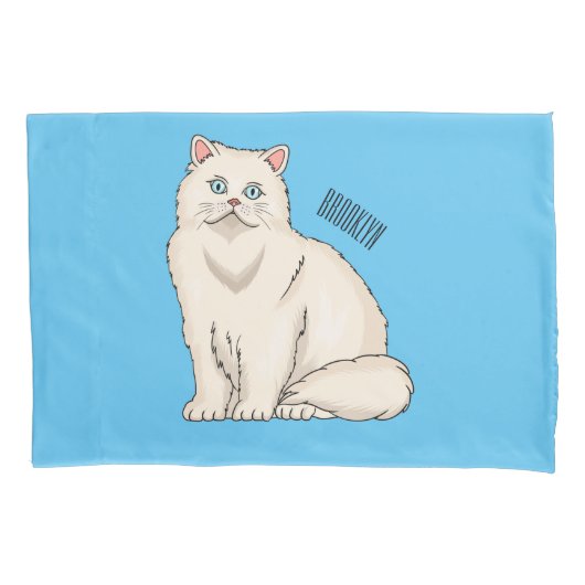 Persian cat cartoon illustration kissenbezug (Vorderseite)