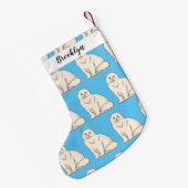 Persian cat cartoon illustration kleiner weihnachtsstrumpf (Rückseite (Hängend))