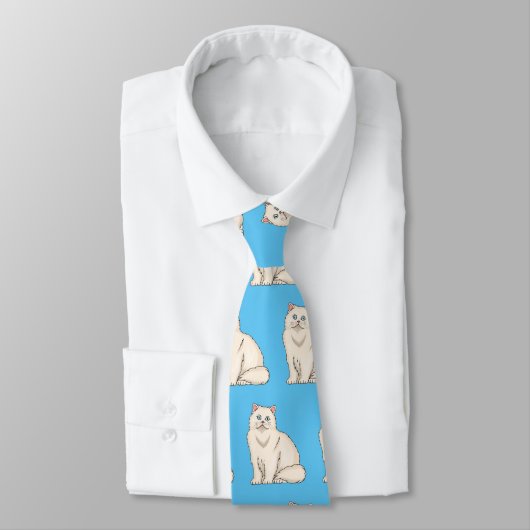 Persian cat cartoon illustration krawatte (Gebunden)