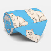 Persian cat cartoon illustration krawatte (Gerollt)