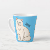 Persian cat cartoon illustration milchtasse (Linke Ecke)