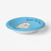 Persian cat cartoon illustration pappteller (Gewinkelt)
