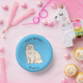 Persian cat cartoon illustration pappteller (Party)