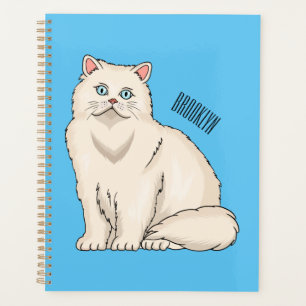 Persian cat cartoon illustration planer