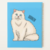 Persian cat cartoon illustration planer (Rückseite)