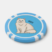 Persian cat cartoon illustration pokerchips (Einzeln)