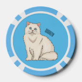 Persian cat cartoon illustration pokerchips (Rückseite)