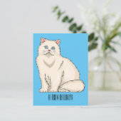 Persian cat cartoon illustration postkarte (Stehend Vorderseite)