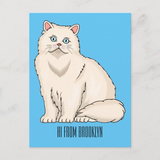 Persian cat cartoon illustration postkarte (Vorderseite)