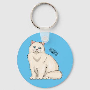 Persian cat cartoon illustration schlüsselanhänger