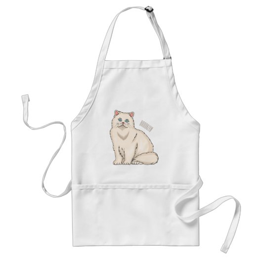 Persian cat cartoon illustration schürze (Vorne)
