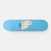 Persian cat cartoon illustration skateboard (Horizontal)